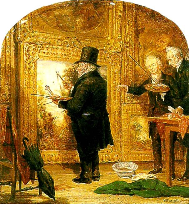 William Parrott turner on varnishing day at the royal oil painting picture